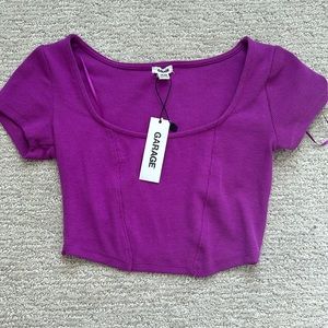 NWT garage pink crop top
